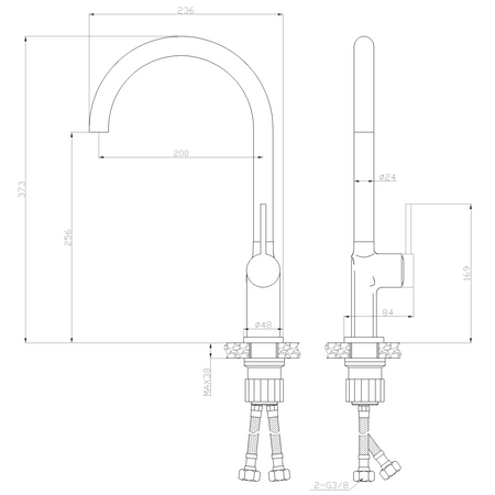 Invena bateria kuchenna Kalitea, czarny BZ-72-004-V