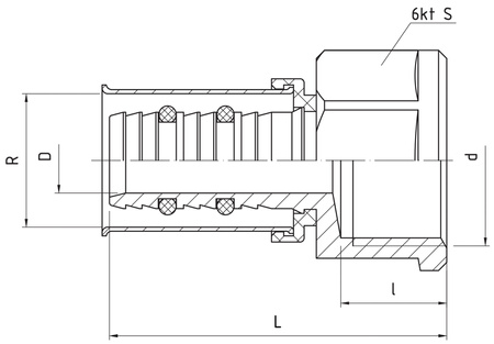 Perfexim mufa zaprasowywana 32 x 1" 732 62-732-3225-000