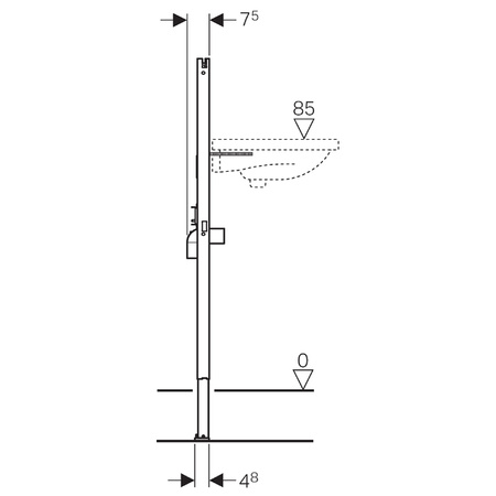 Geberit stelaż do umywalki, H112 Duofix Basic 111.471.00.1