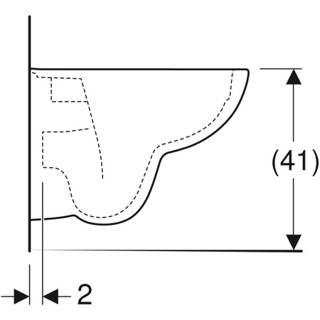 Geberit lejowa, krótka, wisząca miska WC Selnova Compact Rimfree 500.349.01.1