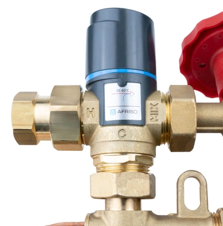 Afriso grupa pompowa do cyrkulacji ciepłej wody użytkowej WZS 100, ATM Kvs 2,5 m3/h 6840500