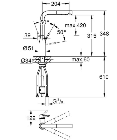 Grohe bateria zlewozmywakowa Essence, chrom 30270000