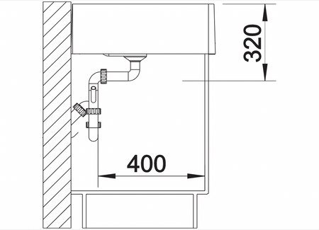Blanco zlewozmywak ceramiczny PANORA 60 z jednym otworem, biały połysk 514486