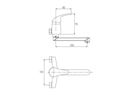 Invena bateria kuchenna ścienna Mitris, chrom BC-79-001-B