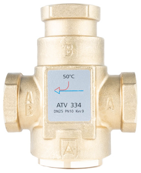 Afriso zawór temperaturowy ATV 334, DN25, Rp1", kvs 9, 50°C 1633410