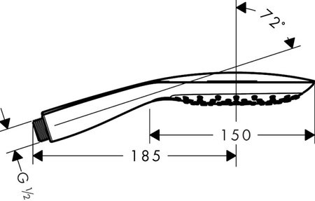 Hansgrohe główka prysznicowa Raindance Select E 150 3jet, DN15 26550000