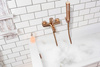 Invena bateria wannowa z zestawem natryskowym Glamour, miedź BW-02-014-V