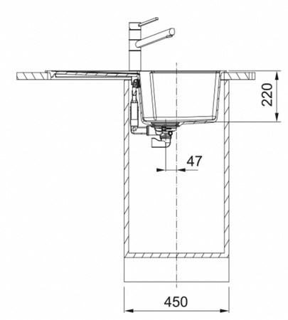 Franke zlewozmywak jednokomorowy wbudowywany Fragranite Urban UBG 611-78, cappuccino 114.0687.271
