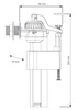 McAlpine zawór napełniający boczny 3/8" gwint mosiądz, kompaktowy, niskoszumowy, klasa głośności I BRIO751-3/8M