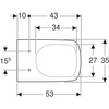 Geberit wisząca miska WC Selnova Square, lejowa 500.270.01.5