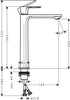 Hansgrohe bateria umywalkowa stojąca 240 CoolStart Rebris S, chrom 72582000