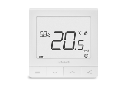 Salus regulator temperatury z czujnikiem wilgotności, akumulatorowy SQ610RF
