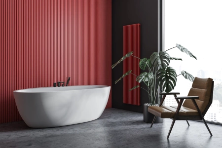Valvex bateria wannowa stojąca 4-otworowa Loft, czarny mat 2455950