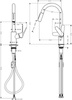 Hansgrohe jednouchwytowa bateria kuchenna Focus M41 240, wyciągana wylewka, 2jet 31815670