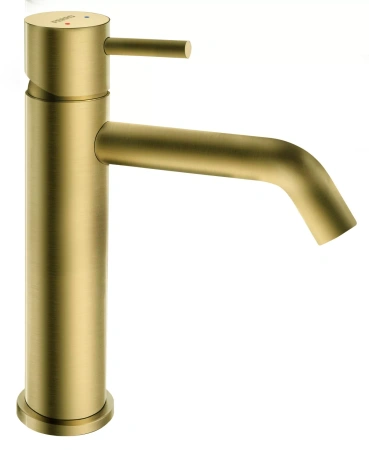 Ferro bateria umywalkowa niska CIRICULUS, złoto szczotkowane BCK2BG