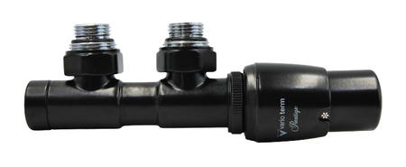 Vario Term zestaw termostatyczny TWINS prosty czarny mat TSGS0224CFP