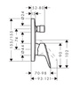 Hansgrohe bateria Logis wannowo-natryskowa element zewnętrzny chrom 71405000