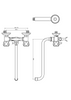 Invena bateria wannowa z zestawem natryskowym Modena chrom BW-14-F0S