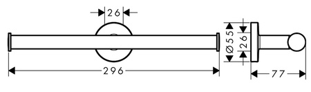 Hansgrohe uchwyt na papier toaletowy Logis Universal 41717000