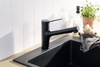 Hansgrohe jednouchwytowa bateria kuchenna z wyciąganą wylewką Zesis M33, czarny mat 74800670