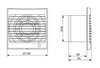 Venture wentylator łazienkowy Decor 100CDZ 230V, 50HZ 40020345