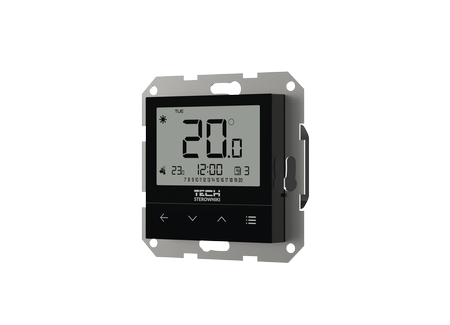 Tech przewodowy regulator pokojowy, dwustanowy do systemów ramkowym F-4Z v1 czarny STF-4ZV1BK