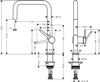 Hansgrohe bateria kuchenna stojąca U 220 1jet Talis M54, chrom 72806000