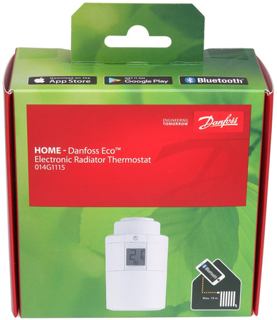 Danfoss elektroniczna głowica termostatyczna Eco™ Bluetooth, RAV, RA, RAVL, M30 014G1115