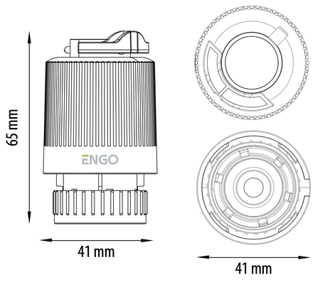 Engo siłownik termoelektryczny 230V, M28x1.5, NC E28NC-230