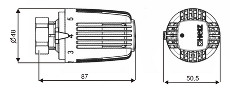 Herz głowica termostatyczna Classic M28x1,5 biała 1726006