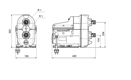 Grundfos kompaktowa pompa do podnoszenia ciśnienia wody SCALA 2 3-45 93013252