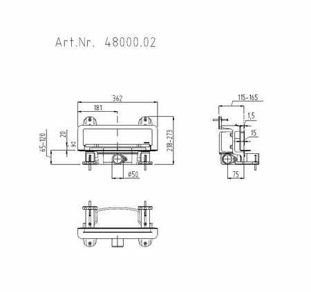 Kessel odpływ ścienny Scada z pokrywą ze stali nierdzewniej kompletny 48000.02