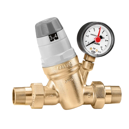 Caleffi reduktor ciśnienia z wymiennym wkładem, manometrem oraz wskaźnikiem nastawy 3/4" 535051