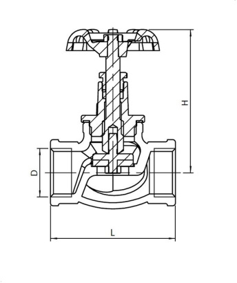 KFA zawór przepływowy żeliwny 1 1/2" 193-010-40