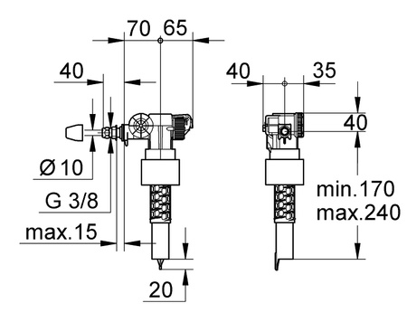 Grohe zawór napełniający DAL do spłuczki podtynkowej 43537000