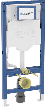 Zestaw stelaż podtynkowy Geberit UP320 do WC z przyciskiem Mocha rose gold + miska WC Sofi Slim z deską Lavita S205