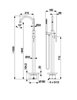 KFA MOZA bateria wannowa wolnostojąca, chrom 5035-510-00
