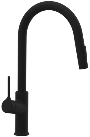 Invena bateria kuchenna z wyciąganą wylewką Farsala, czarny BZ-40-U04-S