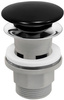 Ferro zawór spustowy do umywalek z przelewem, polipropylen, korek ceramiczny, czarny S288PPCB
