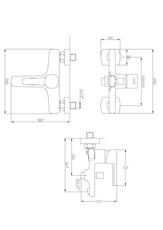 Invena bateria wannowa Glamour, złoty BW-02-009-V
