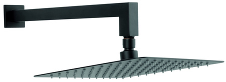 Czarny, kwadratowy zestaw prysznicowy 6w1 z baterią wannowo-natryskową Talis E ST004