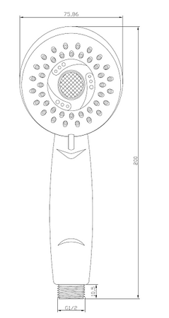 Invena słuchawka natryskowa 3f Issa, chrom AS-23-001-N