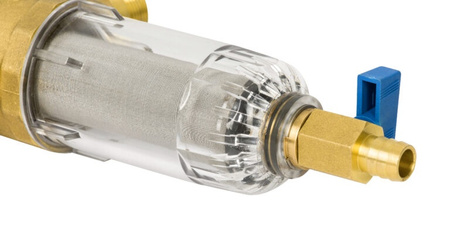 Diamond komplet filtr mechaniczny z płukaniem wstecznym z manometrem i zaworem spustowym DN25 1" ART.350-25