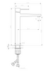 Invena bateria umywalkowa wysoka Glamour, chrom BU-02-W01-V