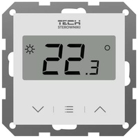 Tech regulator bezprzewodowy, pokojowy z pomiarem wilgotności powietrza do systemów ramkowych F-8z 55 mm, biały STF-8ZWH