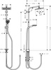 Hansgrohe komplet prysznicowy Crometta E 240 1jet Reno, EcoSmart 9 l/min, chrom 27289000