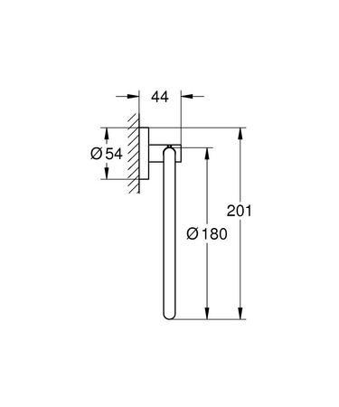 Grohe wieszak na ręcznik Essentials czarny mat 1024612430