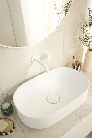 KFA bateria umywalkowa podtynkowa Moza, biały mat 5039-810-44