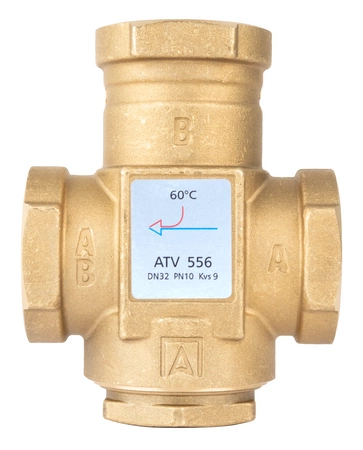 Afriso zawór temperaturowy ATV 556, DN32, Rp1 1/4", Kvs 9, 60°C 1655610