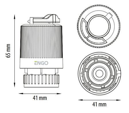 Engo siłownik termoelektryczny M30 x 1.5mm, zasilanie 230V E30NC230
